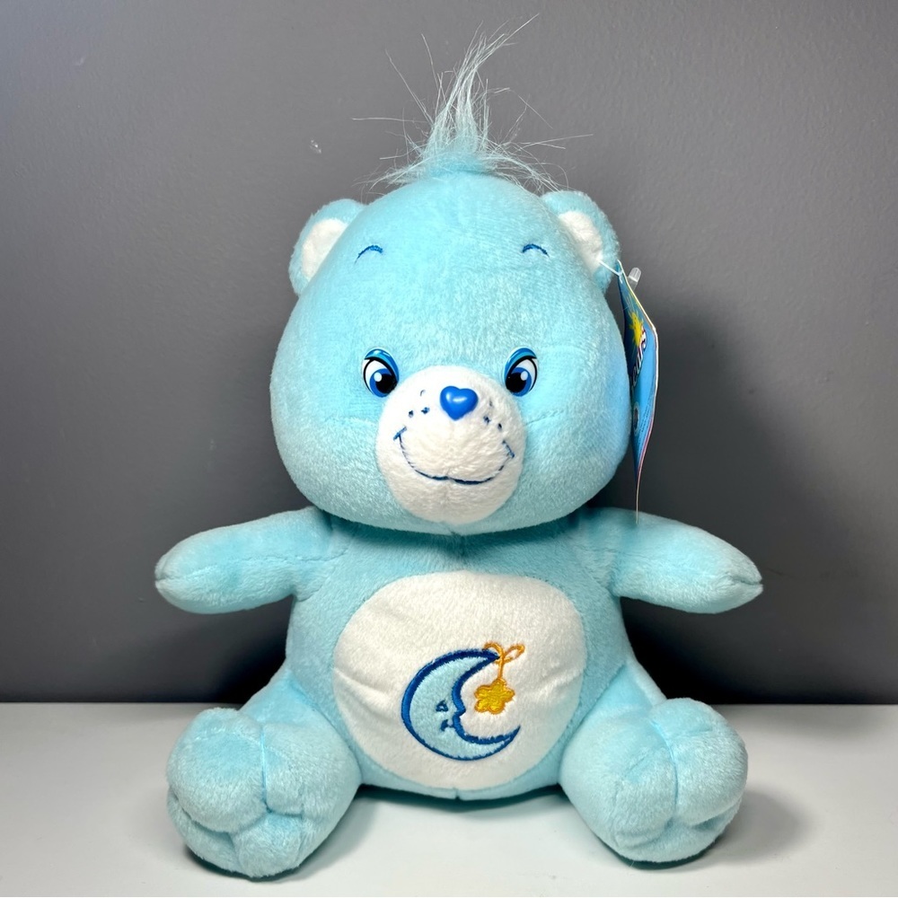 2003 Care Bears Bedtime Bear 10” Plush/Stuffed Animal Moon & Star Nanco‎